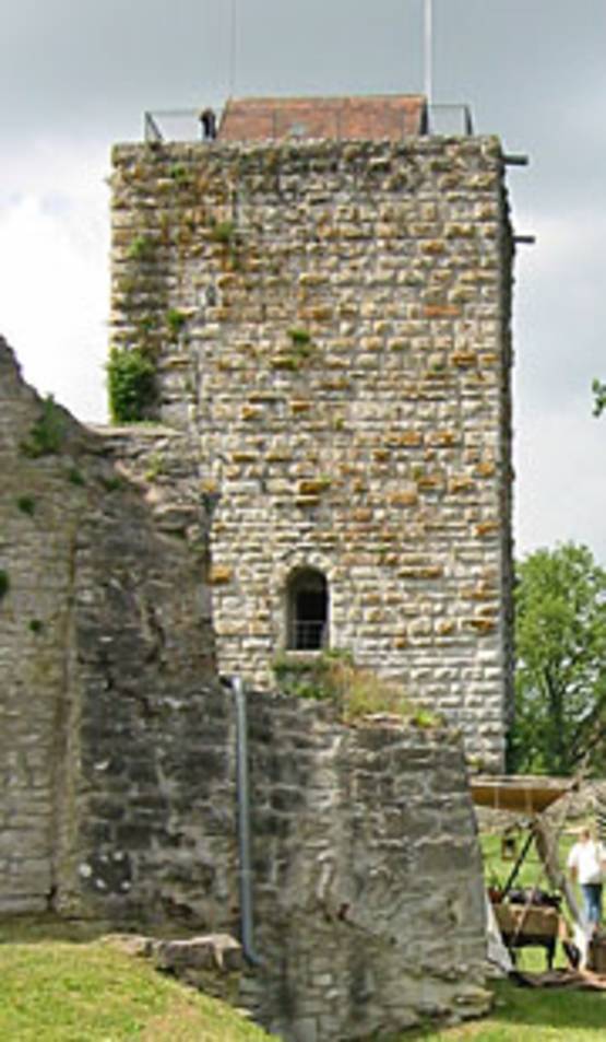 Zerstörter Turm der Burg Pappenheim